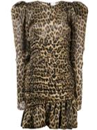 Magda Butrym Leopard Print Dress - Brown