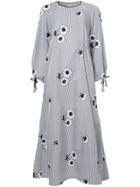 Huishan Zhang Striped Floral Dress - Blue