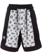 Ktz Monogram Inside Out Shorts, Men's, Size: Small, White, Cotton