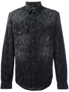 Just Cavalli Animal Print Shirt, Men's, Size: 48, Grey, Cotton