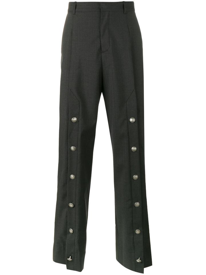 Y / Project - Button Front Suit Trousers - Men - Cotton/wool - S, Grey, Cotton/wool