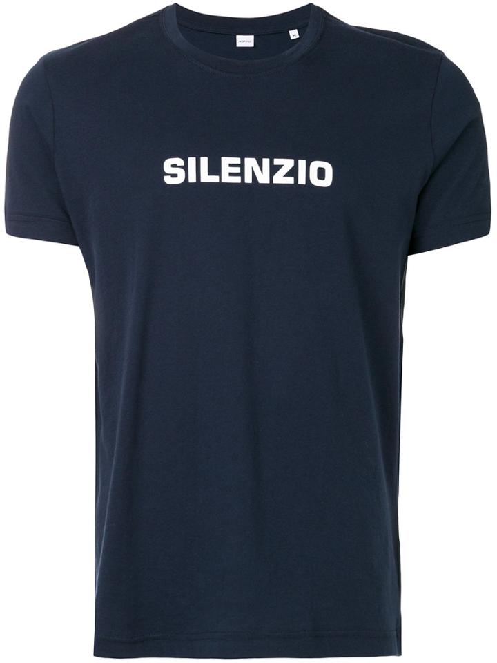Aspesi Slogan Short-sleeve T-shirt - Blue