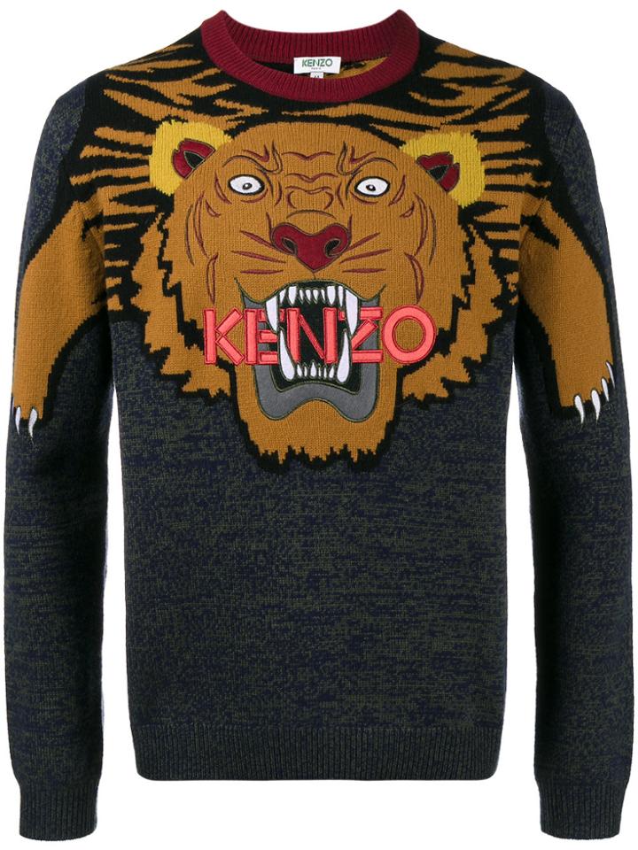 Kenzo Tiger Intarsia Sweater - Green