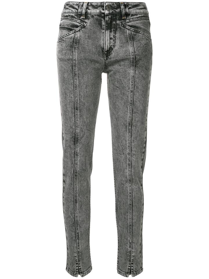 Givenchy High-waist Lightning Bolt Jeans - Grey