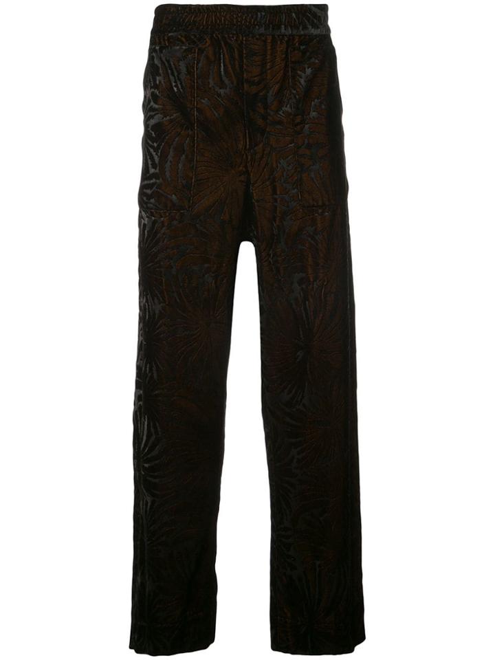 Haider Ackermann Jacquard Straight Cut Trosers - Black