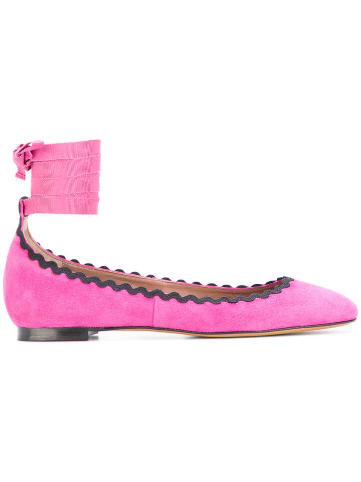 Tabitha Simmons Daria Ballerinas - Pink & Purple