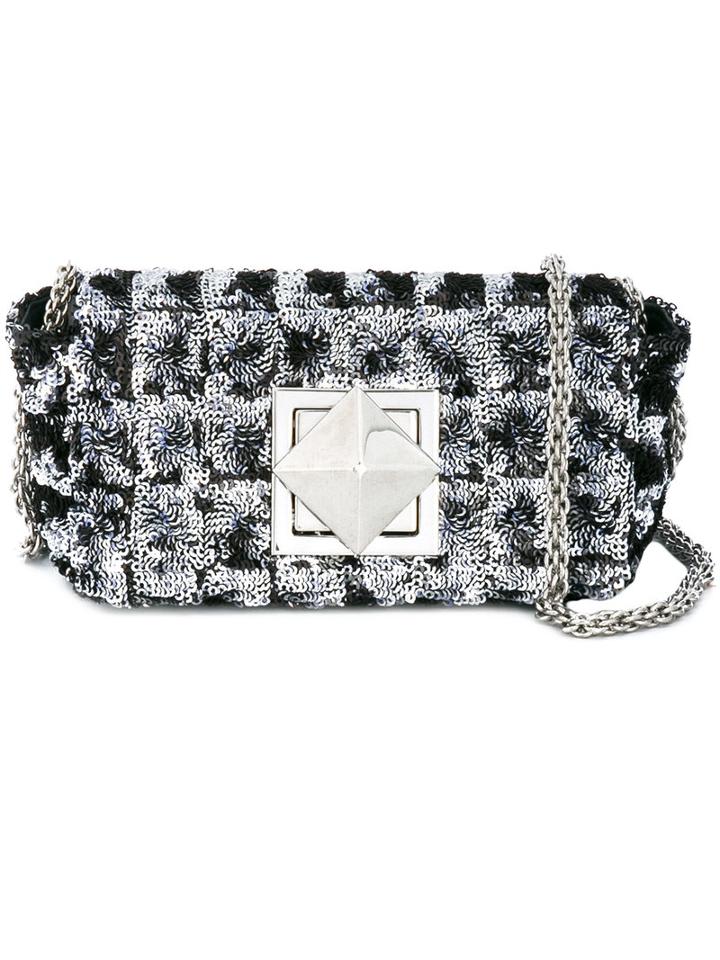 Le Copain Shoulder Bag - Women - Cotton/lamb Skin/polyester - One Size, Black, Cotton/lamb Skin/polyester, Sonia Rykiel