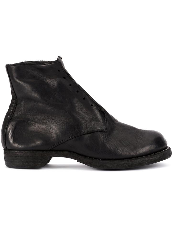 Guidi Slip-on Fitted Boots - Black
