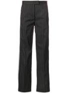 Pinko Pinstripe Wide Leg Trousers - Black