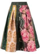 Oscar De La Renta Floral Print Puffy Skirt - Multicolour