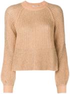 Twin-set Flared Ribbed Jumper - Nude & Neutrals