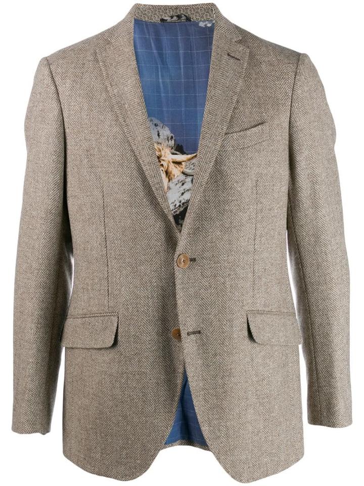 Etro Herringbone Blazer - Neutrals