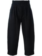 J.w.anderson Front Pleat Baggy Trousers, Men's, Size: 46, Black, Cotton