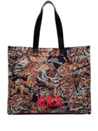 Kenzo Tiger Embroidered Tote Bag - Black