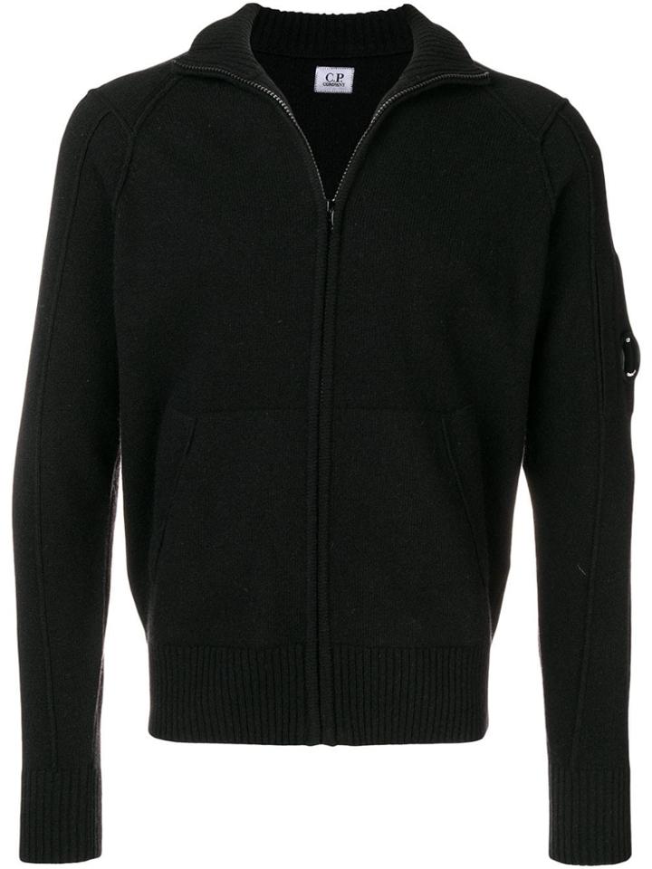 Cp Company Turtleneck Zipped Jumper - Black