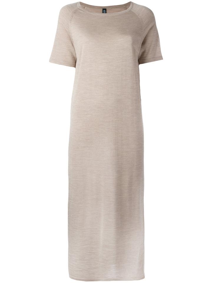 Eleventy Knitted Midi Dress, Women's, Size: Large, Nude/neutrals, Merino/silk