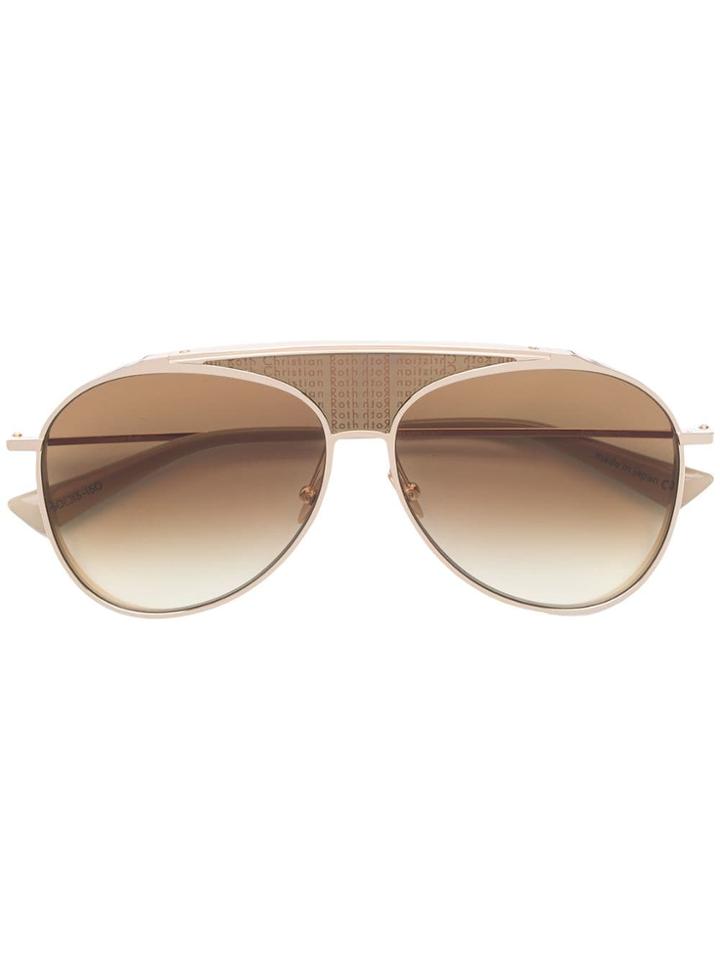 Christian Roth Eyewear Funker Sunglasses - Gold