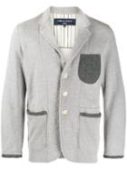 Comme Des Garçons Pre-owned Contrasting Details Straight Jacket - Grey