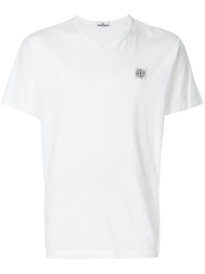 Stone Island V-neck T-shirt - White