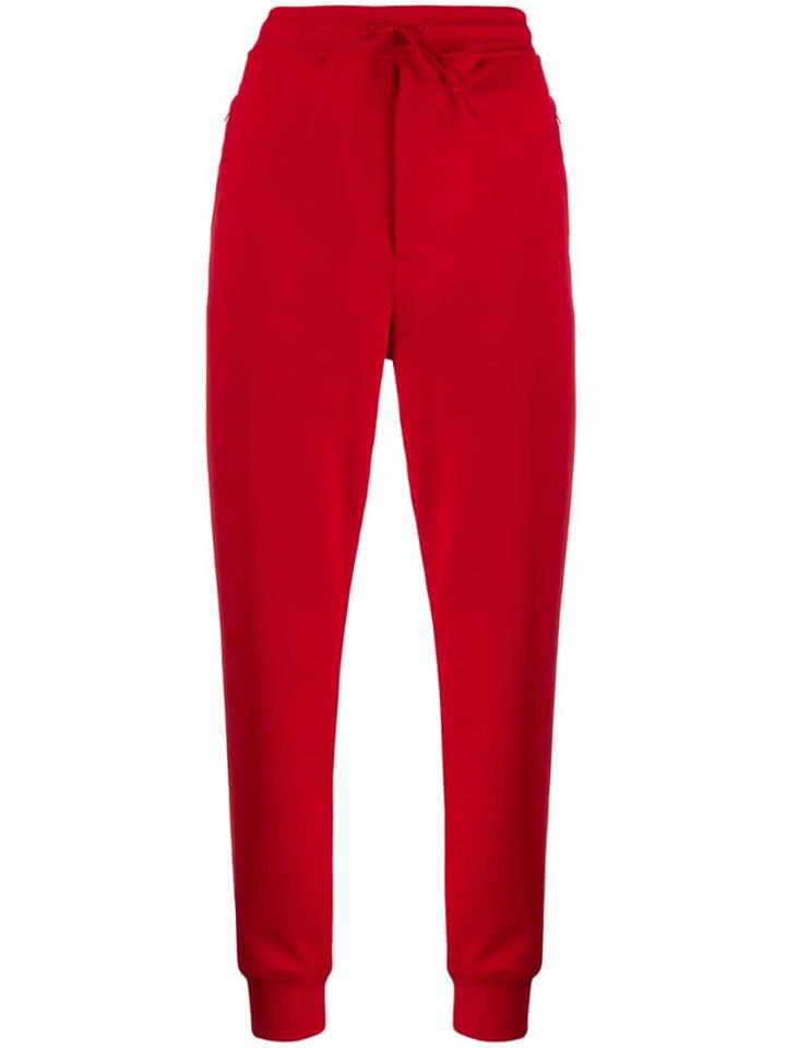 Y-3 Drawstring Track Trousers - Red