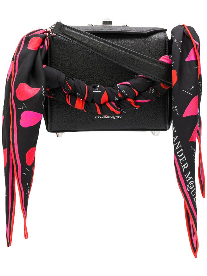 Alexander Mcqueen Box Handkerchief Tie Bag - Black
