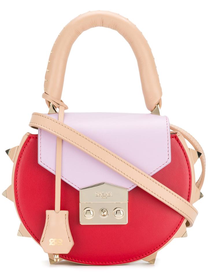 Salar Stud Detail Cross Body Bag - Red