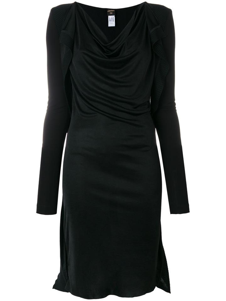 Jean Paul Gaultier Vintage Draped Midi Dress - Black