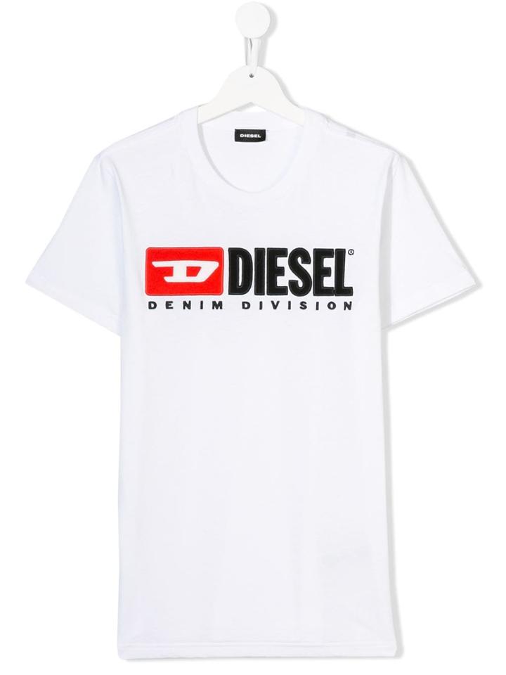 Diesel Kids Teen Tjustdivision T-shirt - White