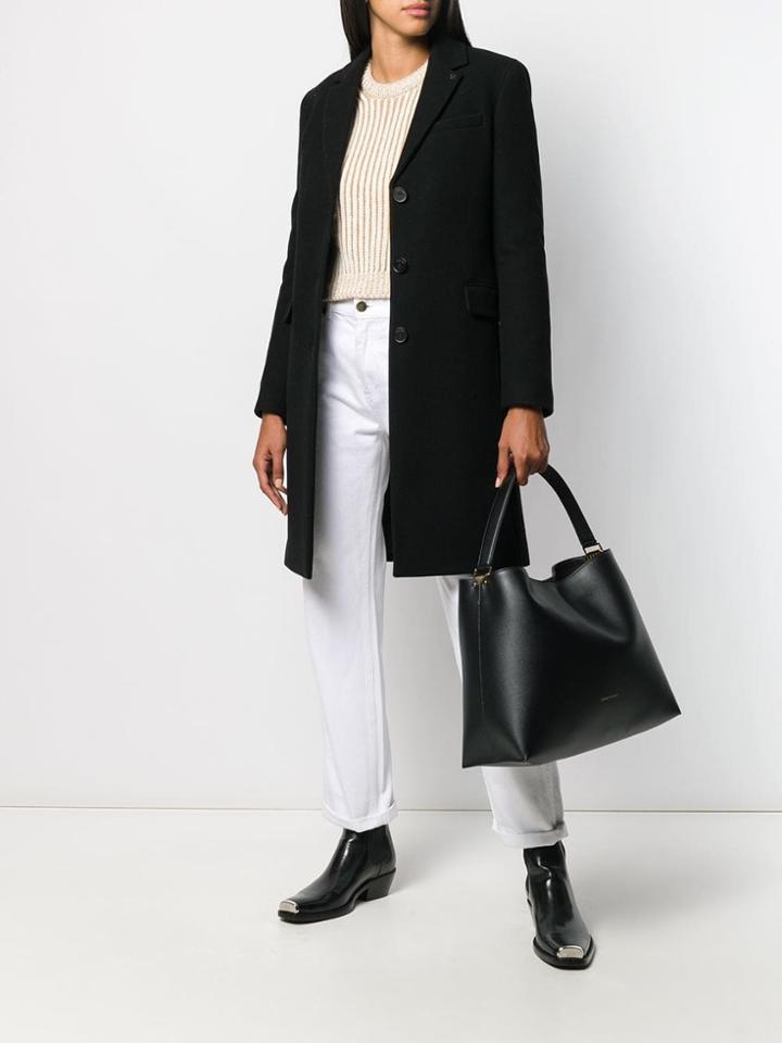 Emporio Armani Slouchy Leather Tote - Black