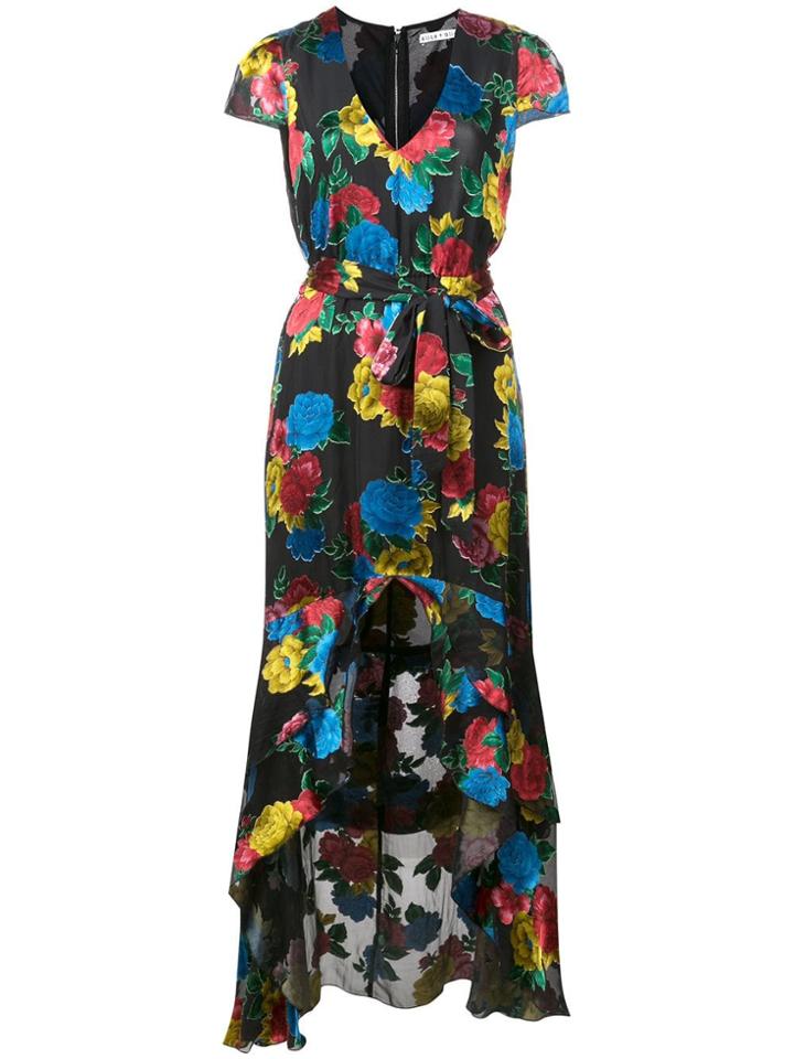 Alice+olivia Erika Ruffle Midi Dress - Black