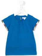 Burberry Kids House Check Detail T-shirt, Girl's, Size: 6 Yrs, Blue