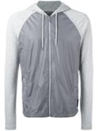 Michael Kors Contrast-panel Hooded Sweatshirt, Men's, Size: Small, Grey, Cotton/nylon