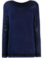 Mr & Mrs Italy Mesh Detail Sweater - Blue