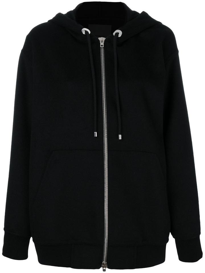 Alexander Wang - Oversized Hoodie - Women - Polyester/viscose/wool - M, Black, Polyester/viscose/wool
