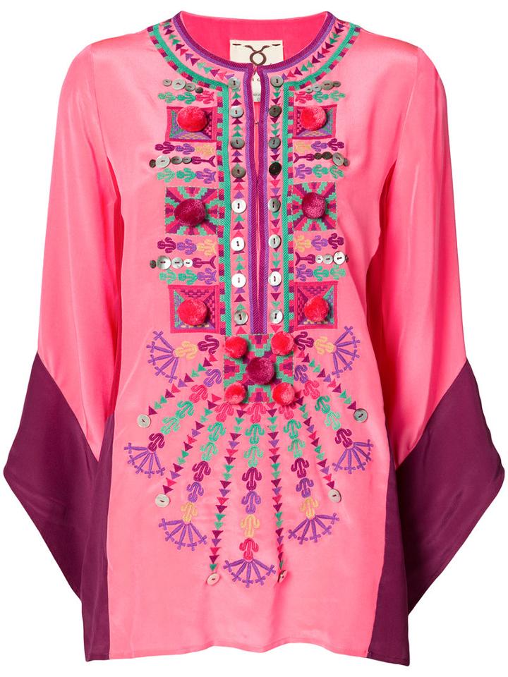 Figue - Nala Tunic - Women - Silk - Xl, Pink/purple, Silk