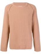 Maison Margiela Cable-knit Fitted Sweater - Nude & Neutrals