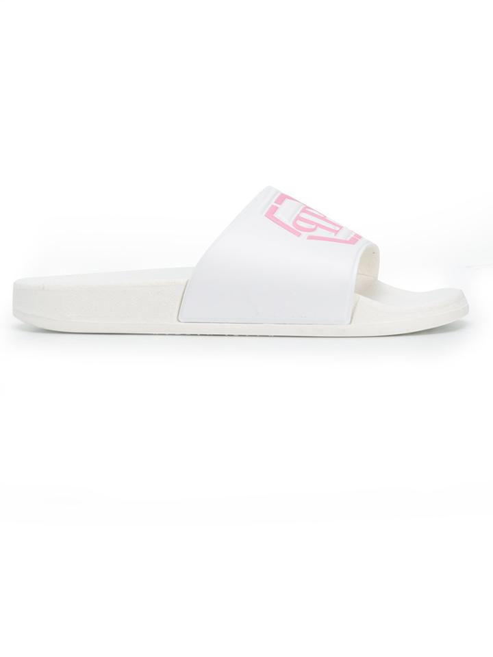 Philipp Plein Front Logo Slippers - White