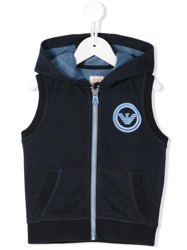 Armani Junior Sleeveless Sweatshirt, Boy's, Size: 6 Yrs, Blue
