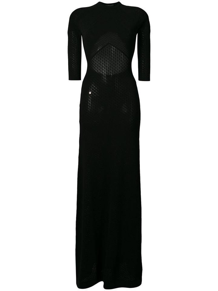 Philipp Plein - Satureja Knitted Maxi Dress - Women - Polyester/viscose - S, Black, Polyester/viscose