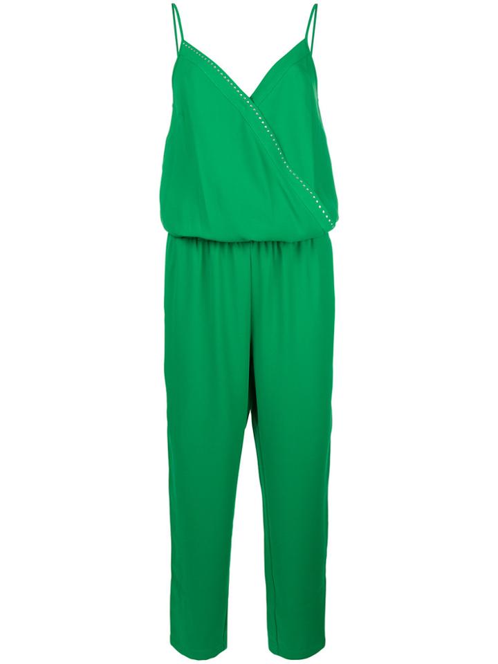 Liu Jo Strappy Wrap Front Jumpsuit - Green