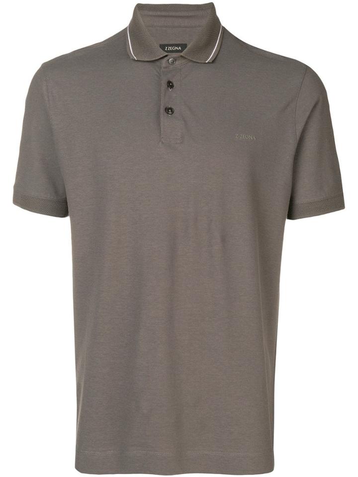 Z Zegna Simple Polo Shirt - Green