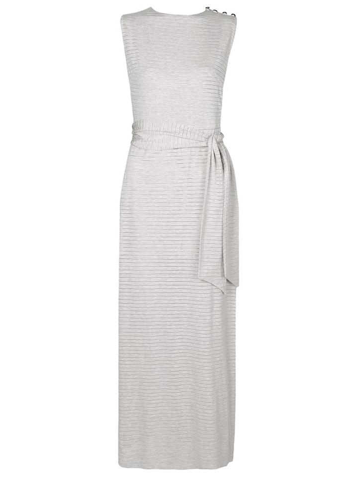 Lilly Sarti Striped Maxi Dress, Women's, Size: 36, Nude/neutrals, Elastodiene/polyamide/viscose