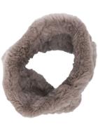 Yves Salomon Rabbit Fur Collar - Grey