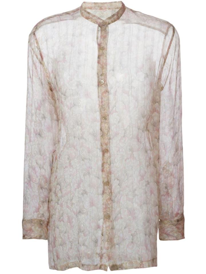 Dries Van Noten Printed Sheer Shirt