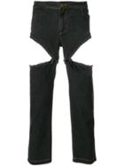 Telfar Cut-out Detail Jeans - Black