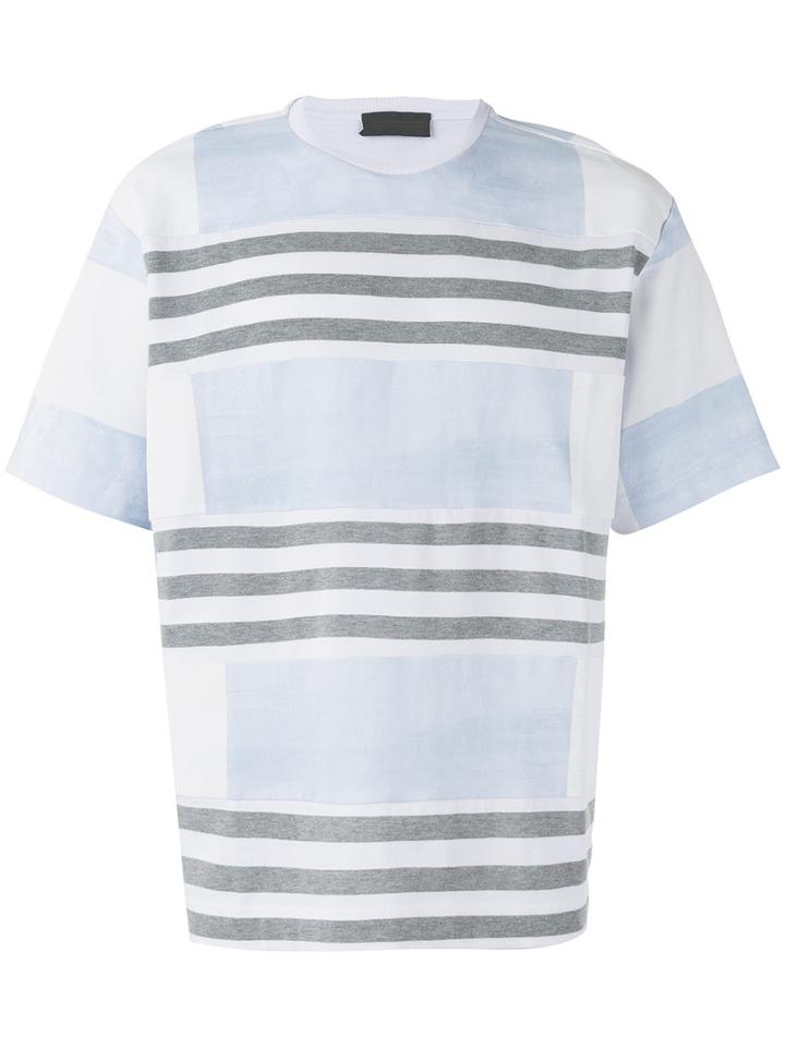 Diesel Black Gold Striped T-shirt, Men's, Size: Xs, White, Cotton