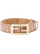Fendi Vintage Ff Logo Belt, Women's, Size: 80, Pink/purple