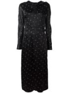Nina Ricci Floral Print Mid Dress, Women's, Size: 40, Black, Silk/viscose