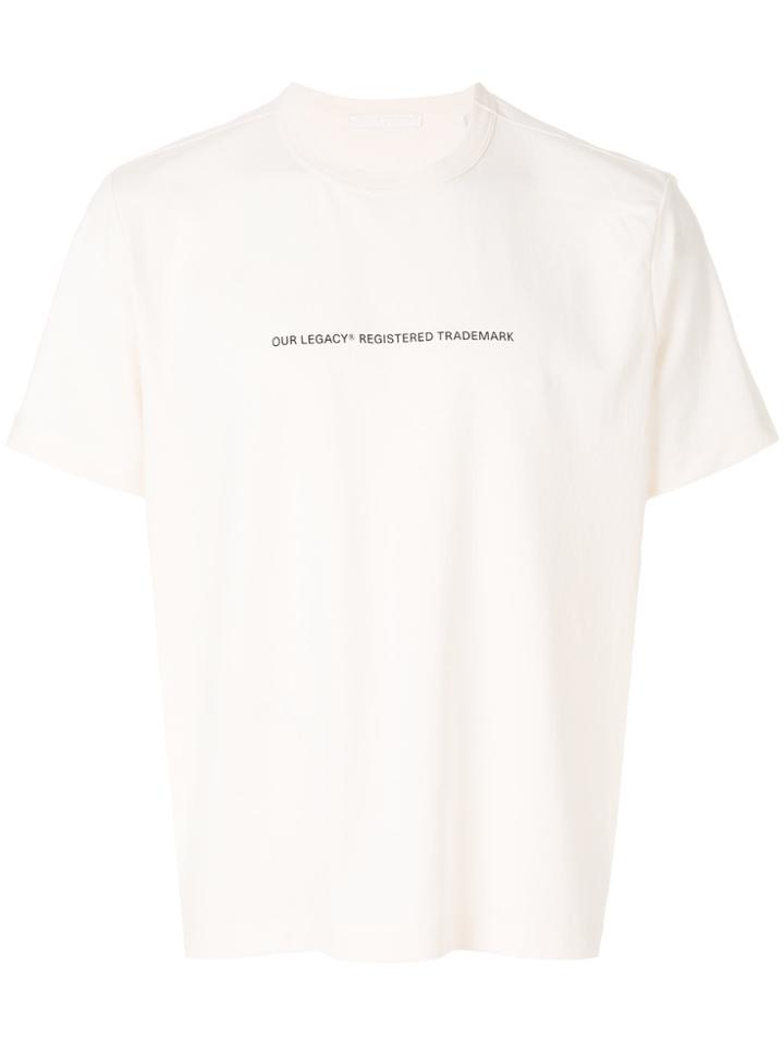 Our Legacy Logo Print T-shirt - Nude & Neutrals