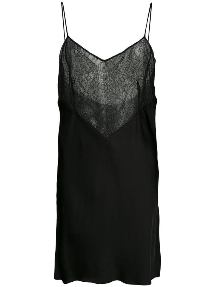 Marina Moscone Lace Detail Top - Black